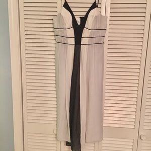 Black and white midi dress size 6